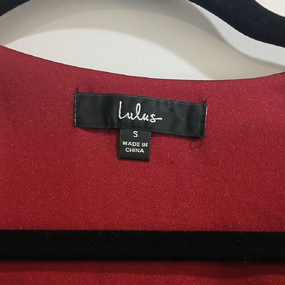 Lulu's Burgundy High Low Wrap Dress Gentle Used Sz Small - Picture 5 of 7